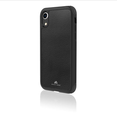Carcasa protectora ''Robust Real Leather'' para Apple iPhone Xr, Negro