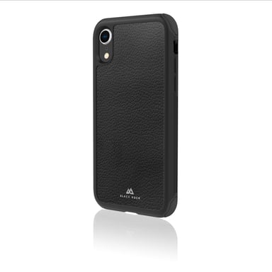 Coque de protection ''Robust Real Leather'' pour iPhone Xr d'Apple, Noir