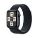 Apple Watch SE OLED 44 mm Numérique 368 x 448 pixels Écran tactile Noir Wifi GPS (satellite), boucle sport, M/L
