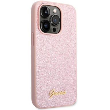 Cover per iPhone 14 Pro Max TPU Glitter Script