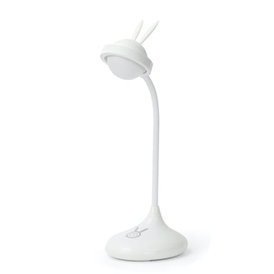WeKids Veilleuse Lapin Portable pour Enfant - Recharge Usb - Lumière tactile Petite Lampe De Table Dortoir De Bureau Nuit LED - Blanc