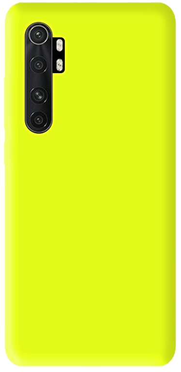 Coque silicone unie compatible Mat Jaune Xiaomi Mi Note 10 Lite
