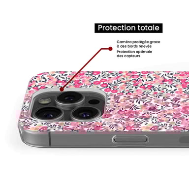 Coque en silicone - Compatible pour Apple iPhone 17 Pro Max - design liberty wiltshire rose