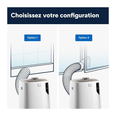 Climatiseur mobile - DELONGHI - PAC EL110 WIFI - 2900 W - 11 000 Btu/h - 3 vitesses - Ventilateur / déshumidificateur