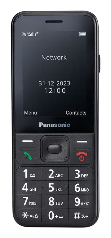 Panasonic KX-TF200 téléphone portable 6,1 cm (2.4 ) 98,7 g Noir Téléphone numérique - Neuf