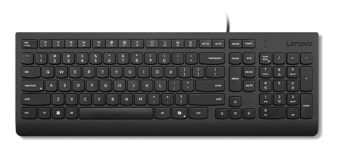 Lenovo 4Y41R64672 teclado Hogar / Oficina USB Inglés de EE. UU. Negro