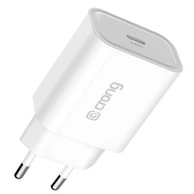 Chargeur Secteur USB-C 20W Compatible Power Delivery Compact Blanc