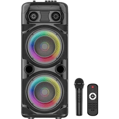 Altoparlante Karaoke - INOVALLEY - KA123-XXL - Bluetooth V5.0 - 75 cm - 900 W - Nero