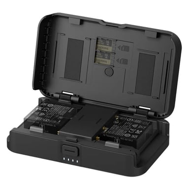 INSTA360 Boîtier de charge portable-recharge 2 batteries + 2 cartes microSD