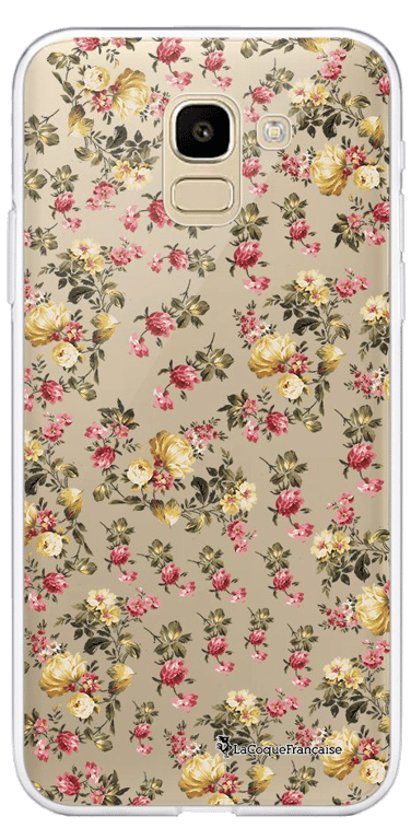 LaCoqueFrançaise Coque Samsung Galaxy J6 2018 360 intégrale transparente Motif Tulipes Jaune et Roug