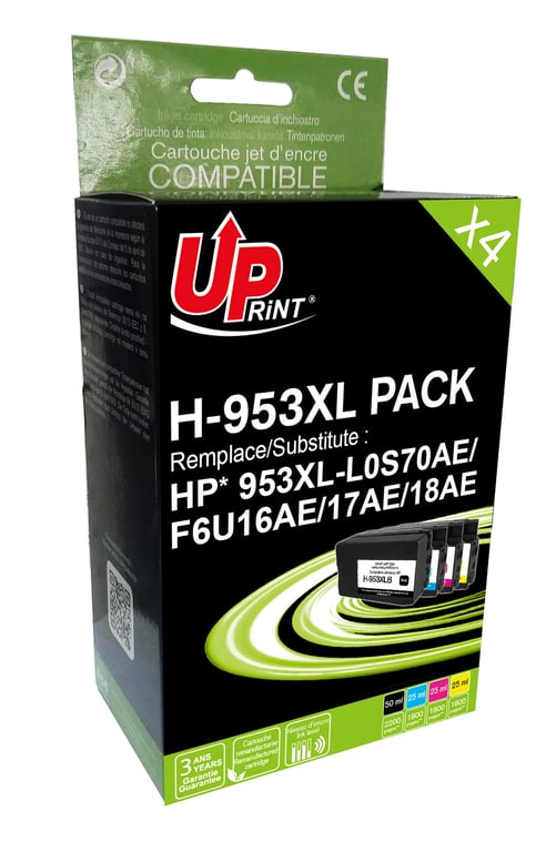 Pack UPrint compatible HP 953 4 cartouches Neuf