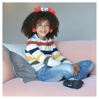 Auriculares de audio para niños KIDYEARS - Diseño de cangrejo divertido y seguro