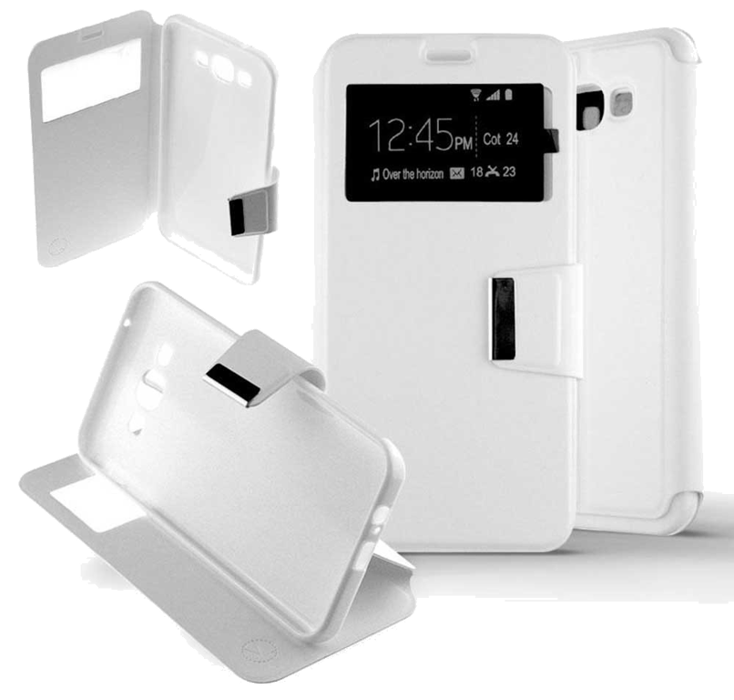 Etui Folio compatible Blanc Samsung Galaxy A8