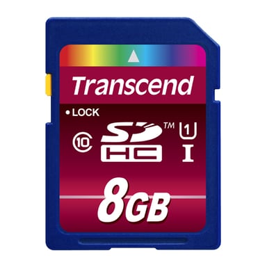 Memoria flash Transcend TS8GSDHC10U1 da 8 GB SDHC MLC Classe 10