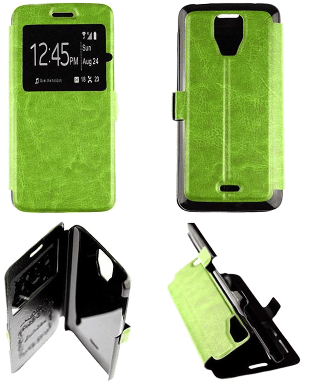Etui Folio compatible Vert Wiko Wax