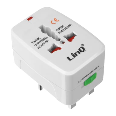 Adaptateur Secteur Universel de Voyage UK / EU / US Compact Durable Blanc