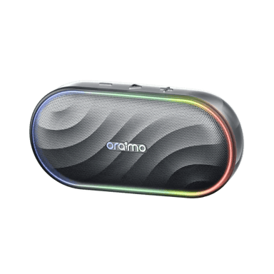 oraimo SpaceBox – Enceinte Bluetooth 5.4, 8W, autonomie 30h, LEDs personnalisables, lecture Bluetooth et carte MicroSD