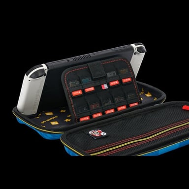 PowerA NSCS0131-01 funda para consola portátil Nintendo Sentido, Caucho Azul