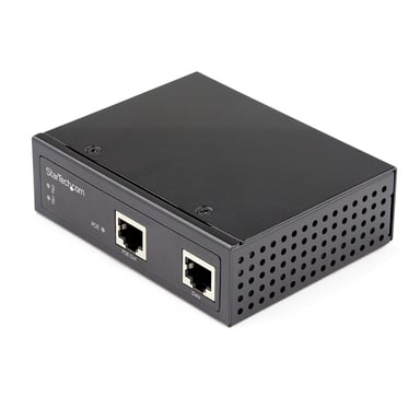 StarTech.com Injecteur PoE Gigabit Industriel - Haute Vitesse/Haute Puissance 90W - 802.3bt PoE++ 48V-56V CC DIN Rail - Injecteur Durable UPoE/Ultra Power Over Ethernet | -40 à +75°C - Neuf