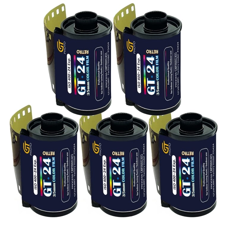 Pellicule Couleur GT24FILM 35mm – Lot de 24 Poses, Sensibilité ISO 400