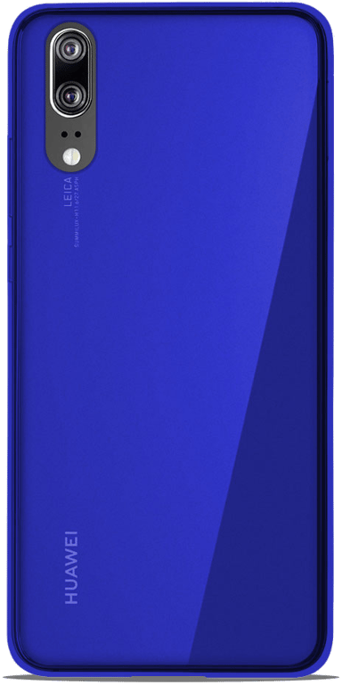 Coque silicone unie compatible Givré Bleu Huawei P20