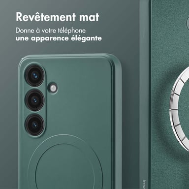 imoshion Coque Couleur avec MagSafe pour Samsung Galaxy S24 - Vert foncé