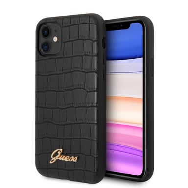 Funda Guess para iPhone 11 negra Colección Croco