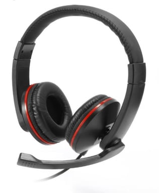 WE Micro Stéréo Casque Avec fil Arceau Appels/Musique Noir, Rouge