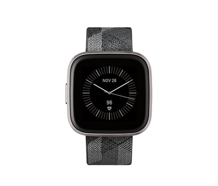 Fitbit Versa 2 3,55 cm (1.4'') AMOLED 40 mm Numérique 300 x 300 pixels Écran tactile Noir, Gris Wifi