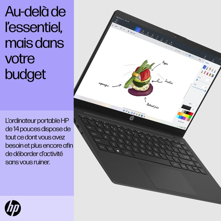 PC Portable HP 14 ep0046nf Windows 11 14 FHD Core i5 RAM Stockage SSD AZERTY - vue 5