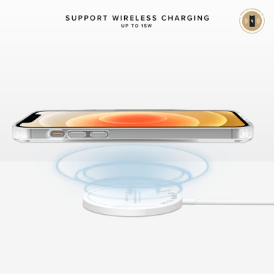 Guscio ibrido antibatterico invisibile per iPhone 12 mini, trasparente