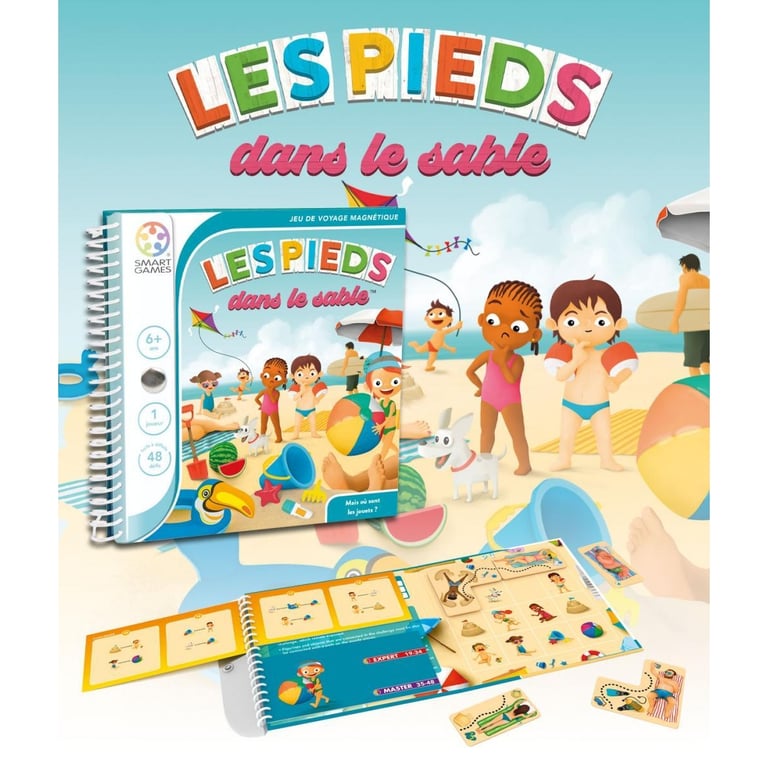 Jeu de Voyage Magnétique Les Pieds Dans Le Sable de Smartgames Neuf - vue 2