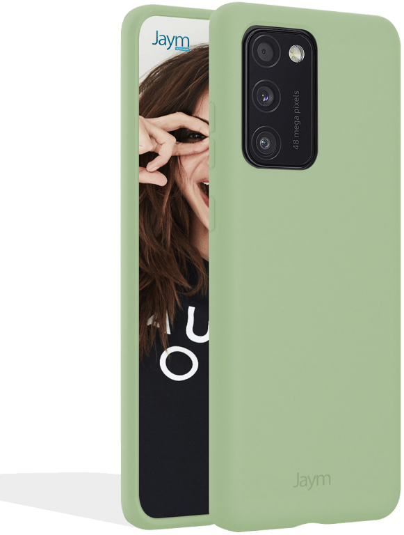 JAYM - Coque Silicone Premium Vert Pastel pour Samsung Galaxy A41 -100% Silicone et Microfibre - Ren