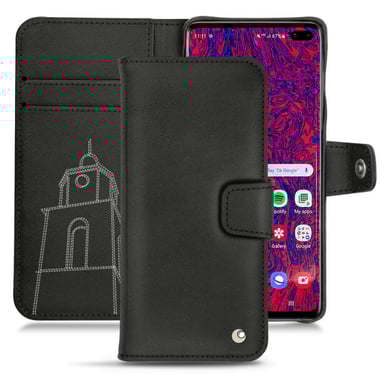 Housse cuir Samsung Galaxy S10 5G -  - Noir - Cuir lisse premium