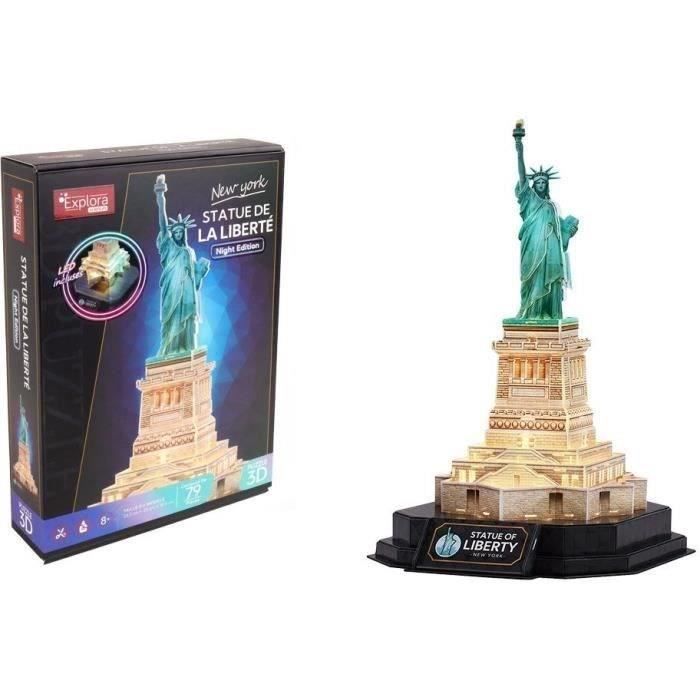 Puzzle 3D lumineux Statue De La Liberté Jeu de construction EXPLORA 79 pièces Dès - vue 2