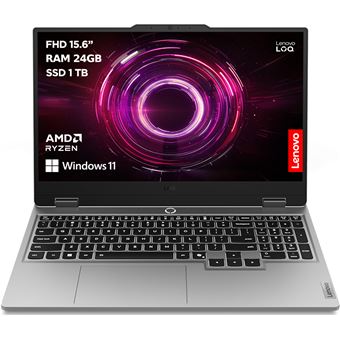 Lenovo LOQ 15AHP10 PC Portable Gaming 15,6  FHD IPS 144 Hz Ryzen 7 250 24 Go RTX 5060 8 Go SSD 1 To Gris Luna - Neuf