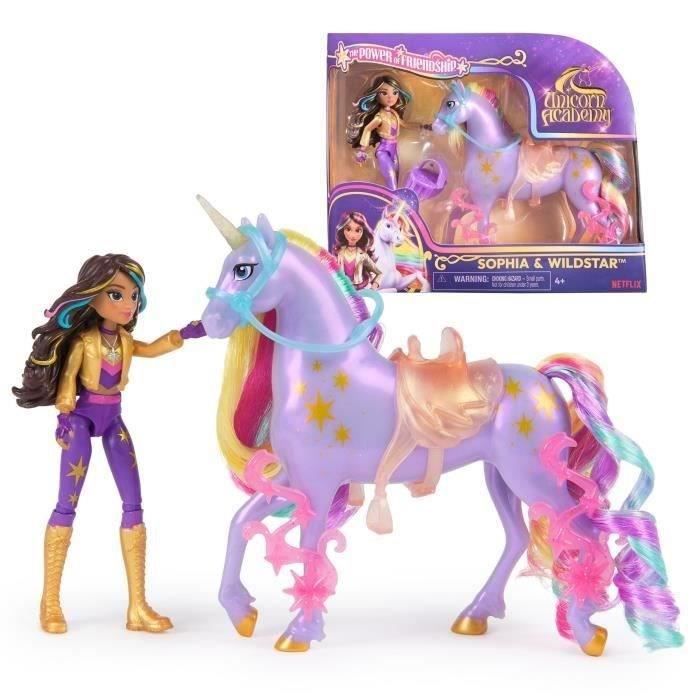 Spin Master Poupée Unicorn Academy Wildstar et Sophia avec accessoires Bleu pour garçon - vue 6