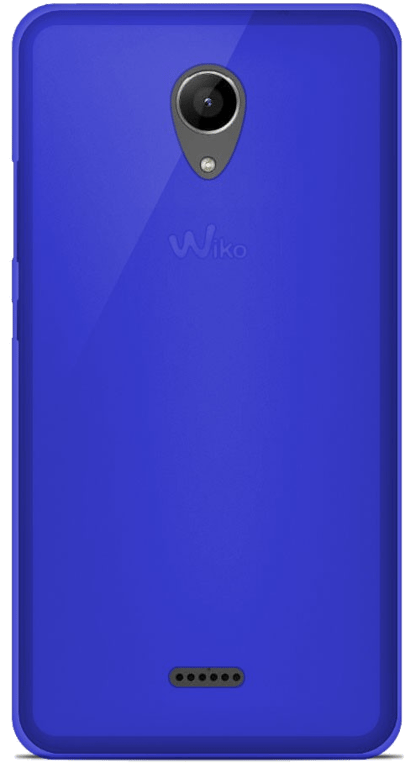 Coque silicone unie compatible Givré Bleu Wiko Freddy