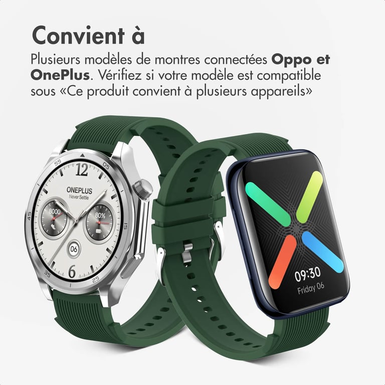 imoshion Pr3869 pour OnePlus Watch 3 / 2 / 2R / Oppo Watch X2 / X - Vert foncé - Neuf