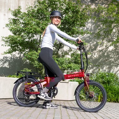 Vélo pliant Hygge Virum 2025 - Vélo électrique léger | Sangria Rouge