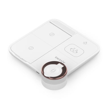 AISENS ASCH-15W4WC061-W chargeur d'appareils mobiles Casques, Smartphone, Smartwatch Blanc USB Recharge sans fil Intérieure