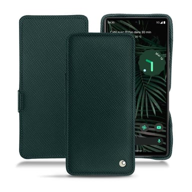 Housse cuir Google Pixel 6 Pro -  - Vert - Cuir saffiano