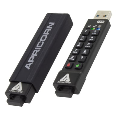 Apricorn ASK3 unidad flash USB 8 GB USB tipo A 3.2 Gen 1 (3.1 Gen 1) Negro