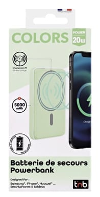 T'nB PBUMAG5GR batería externa 5000 mAh Cargador inalámbrico Verde