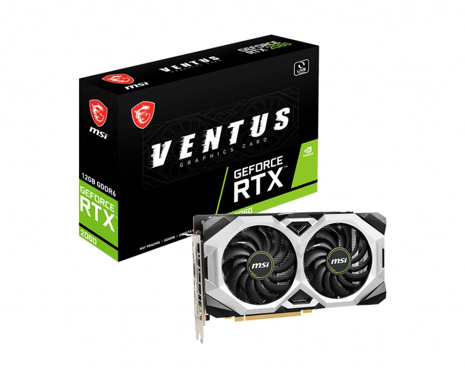 MSI VENTUS GEFORCE RTX 2060 12G carte graphique NVIDIA 12 Go GDDR6 - Excellent état  - MSI reconditionné disponible sur Pixmania
