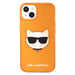Custodia Karl Lagerfeld per iPhone 13 mini 5,4'' Arancione Glitter Choupette Fluo