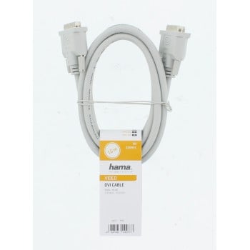Hama 00200931 Cavo DVI 1,5 m DVI-D Grigio