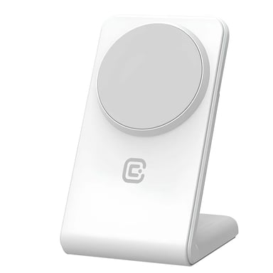 Chargeur sans fil Qi 2-en-1 avec MagSafe pour iPhone et AirPods Modèle MagSpot Blanc