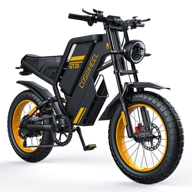 Moto eléctrica todoterreno COSWHEEL GT20 de 20 pulgadas con motor de 1000 W y batería de 48 V y 25 Ah