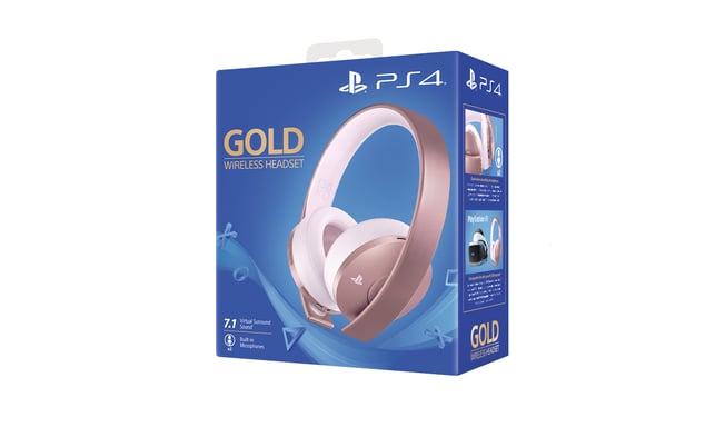 Sony Gold Wireless Headset Auriculares Inalámbrico y alámbrico Diadema Juego Oro rosa
